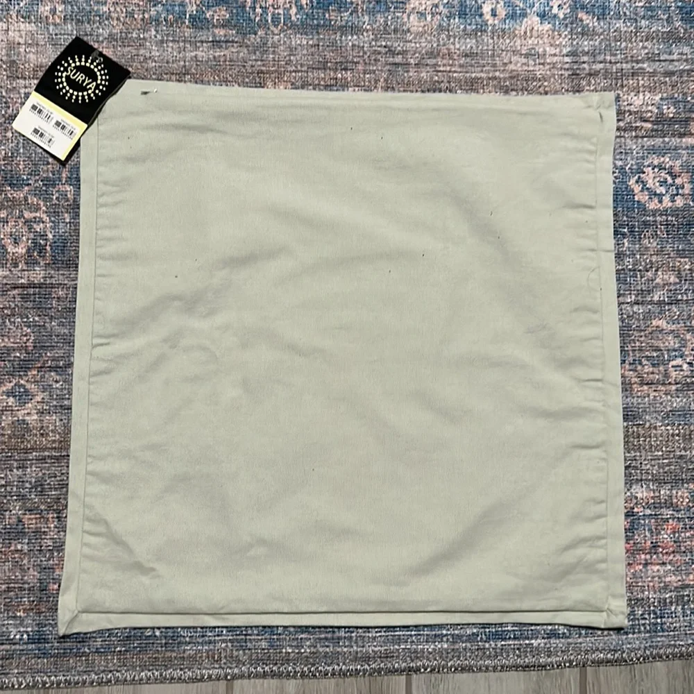 Geometric Throw Pillow Cover Mint no insert 18 by 18 square zipper close